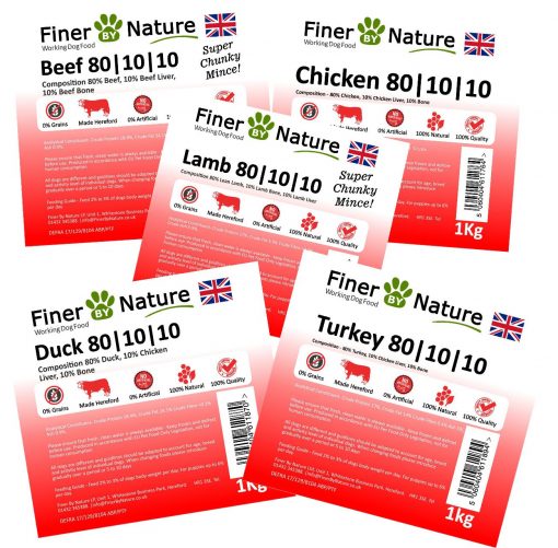 Raw Dog Food Range - A Natural Diet for Dogs from Finer By Nature